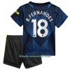 Conjunto (Camiseta+Pantalón Corto) Manchester United Bruno Fernandes 18 Tercera Equipación 2021/22 - Niño